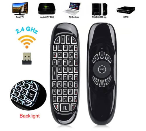 2.4GHz Rechargeable Wireless Fly Air Mini Mouse Keyboard Remote Control for Android Windows