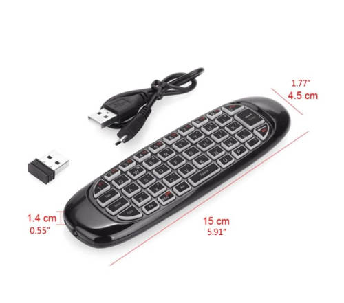 2.4GHz Rechargeable Wireless Fly Air Mini Mouse Keyboard Remote Control for Android Windows