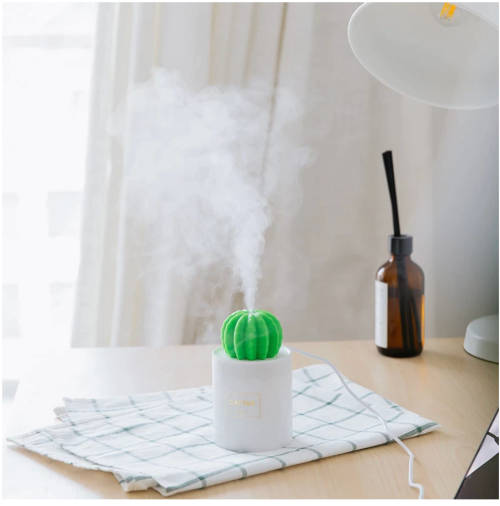 Hot USB Air Humidifier Cactus Timing Aromatherapy Diffuser 280ml Mist Maker Fogger Mini roma Diffuse