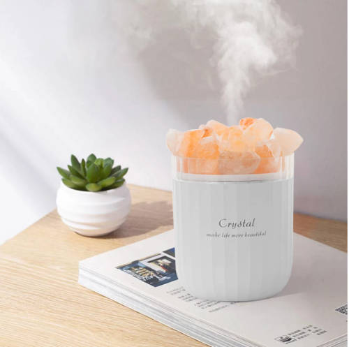Crystal Stone USB Air Humidifier Care for Skin Essential Oil LED Aroma Diffuser Mist Maker Spray for