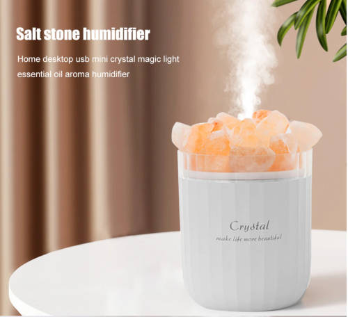 Crystal Stone USB Air Humidifier Care for Skin Essential Oil LED Aroma Diffuser Mist Maker Spray for