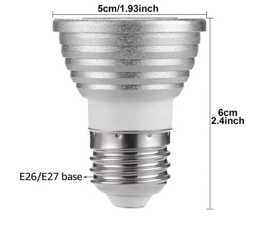 LED RGB Light Bulb Dimmable 3W LED Lamp Remote Control Colorful Changing Bulb Led Lampada Decor Home