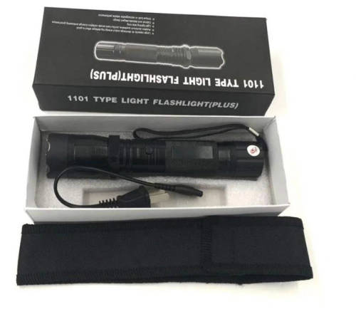 1101 Type Light Flashlight Plus (Stun Gun) with rechargable battery