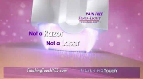 YES Finishing Touch Free Hair Remover with Laser Sensor Light Safely Shaver