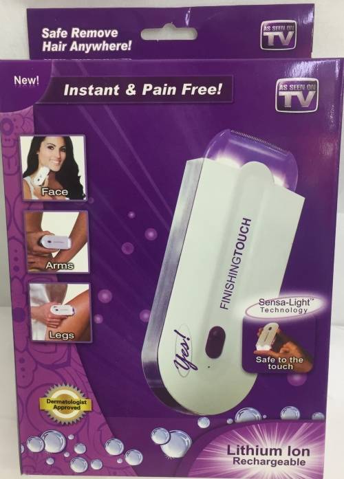 YES Finishing Touch Free Hair Remover with Laser Sensor Light Safely Shaver