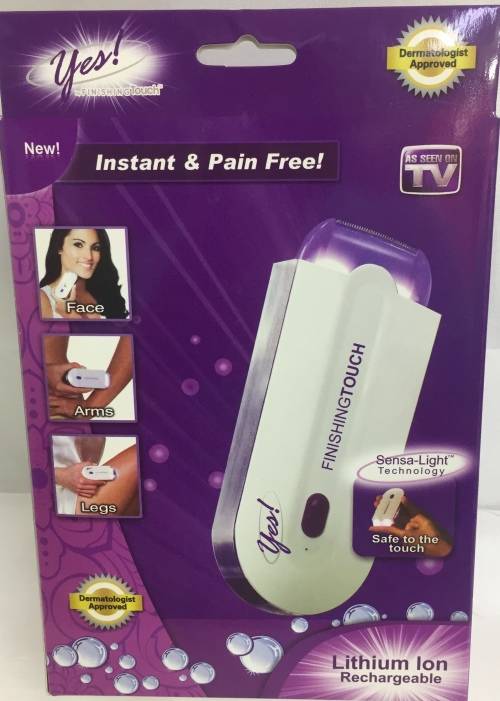 YES Finishing Touch Free Hair Remover with Laser Sensor Light Safely Shaver