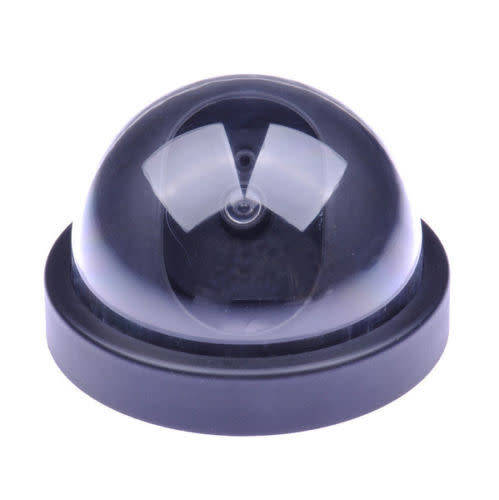 Black Fake Pretend Dummy Hemisphere Ball Realistic Looking Security Camera