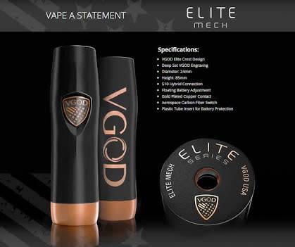 VGOD Elite Style Hybrid Mechanical Mod + VGOD Pro Drip Style RDA RBA Kit/ Vaporizer / Vape
