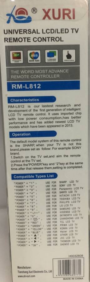 LCD/LED REMOTE