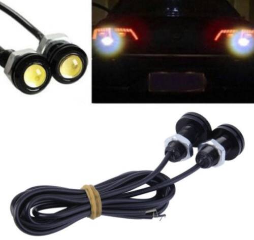 2× 23MM 9W 12v LED car fog white reversing lights Hawkeye daytime running lights
