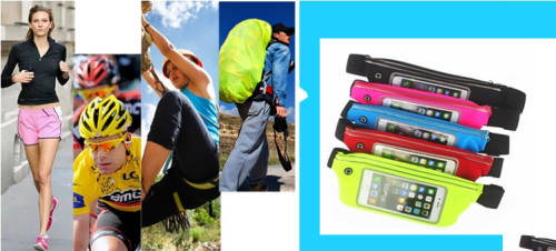 Outdoor Sports Running Belt With Smartphone Pocket Weatherproof Waist Pack