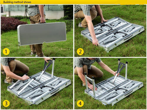 Aluminum picnic table outdoor folding table