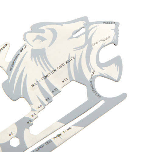Tiger-shape 18 Tools in 1 Ultimate Pocket Tool Multifunction Card Knife Survival