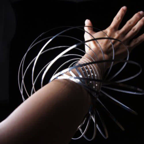 Stainless Steel Flow Hand Ring Toy Fantastic Magic Spring Funny Relax Fidget Toy