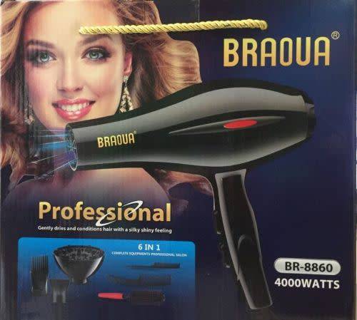 4000 WATTS 6 IN 1 HAIR DRYER MODELO: BR-8860
