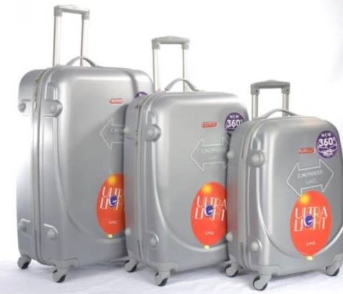 Set of 3 Suitcases Travel Trolley Luggage Set