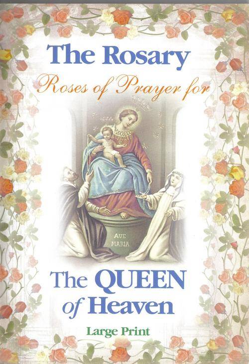 The Rosary Queen of Heaven large print Catholic printed in Italy