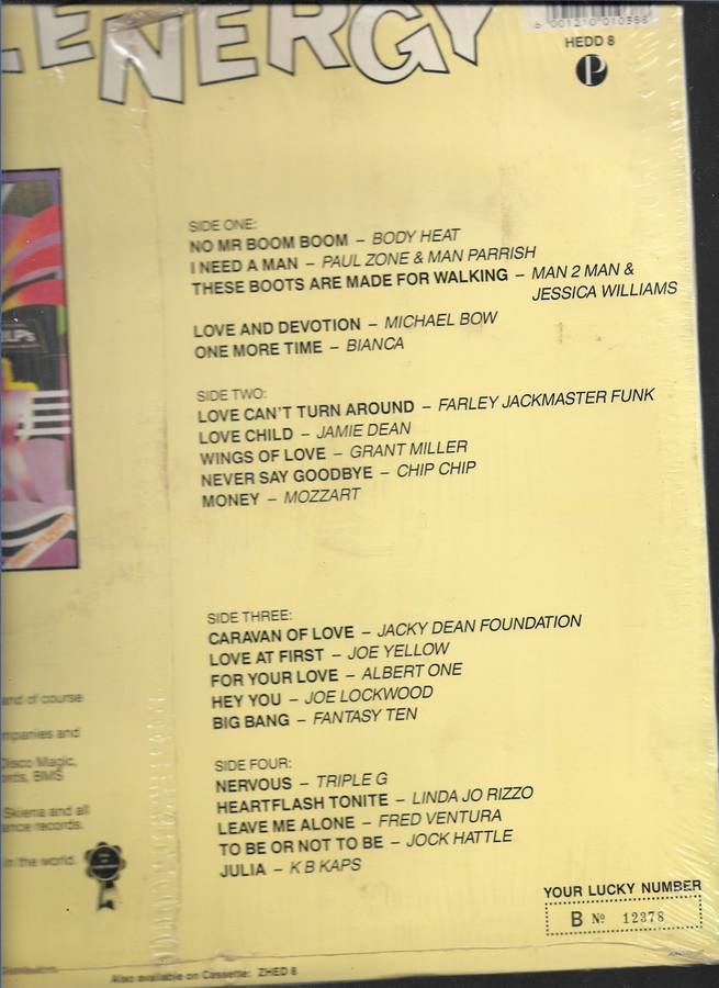 HIGH ENERGY- DOUBLE DANCE VOL 8 (LP RECORD)