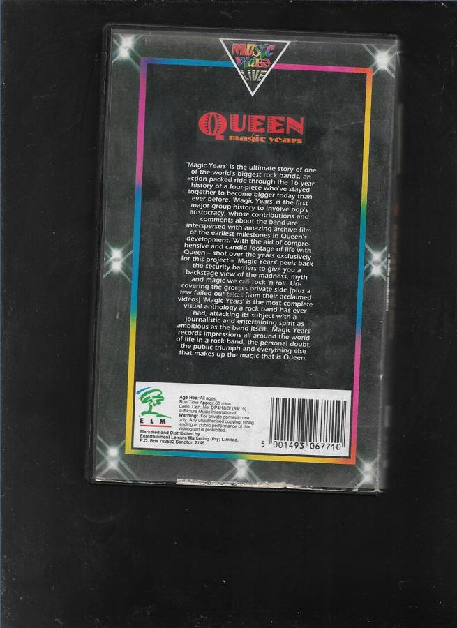 QUEEN- MAGIC YEARS (VHS TAPE)