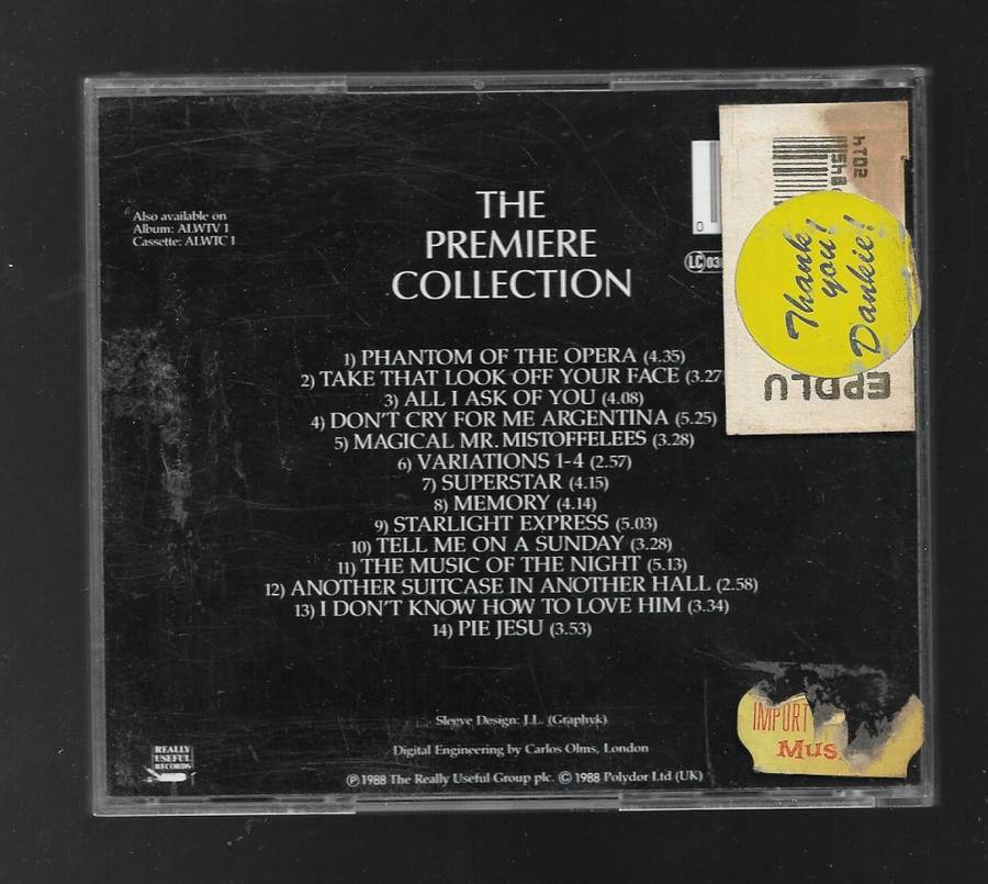 ANDREW LLOYD WEBBER- THE PREMIERE COLLECTION (CD)