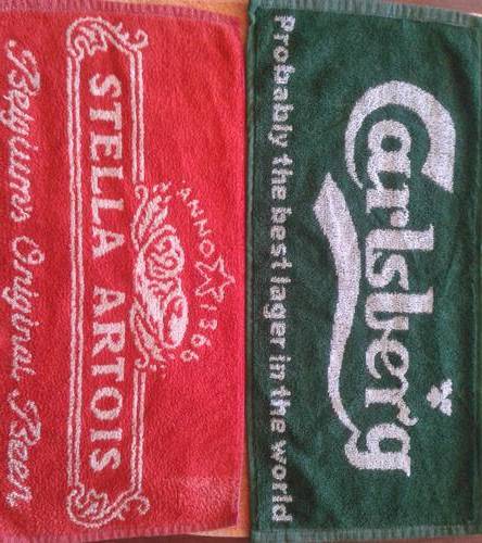 5 X OLD BRITISH BAR TOWELS