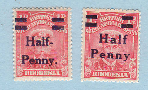 RHODESIA sg280/281 NH/H MINT cv 50r