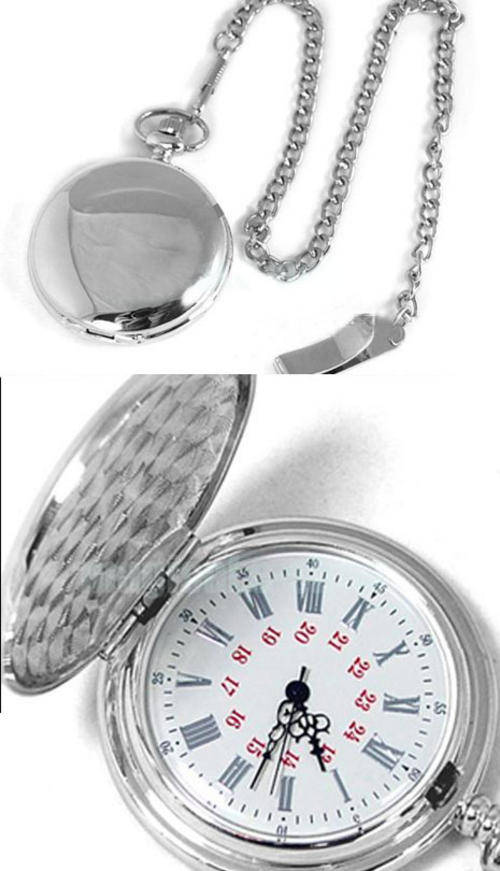 Silver Tone Mirror Case Pocket Watch For Wedding
