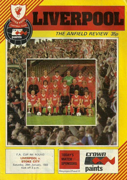 Liverpool v Stoke City 1983 FA Cup Rnd of 32 Match Programme
