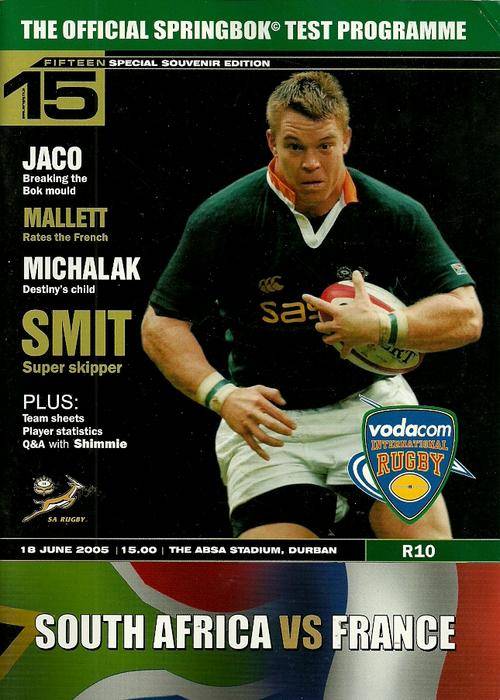 South Africa v France 2005 1st Test Match Programme