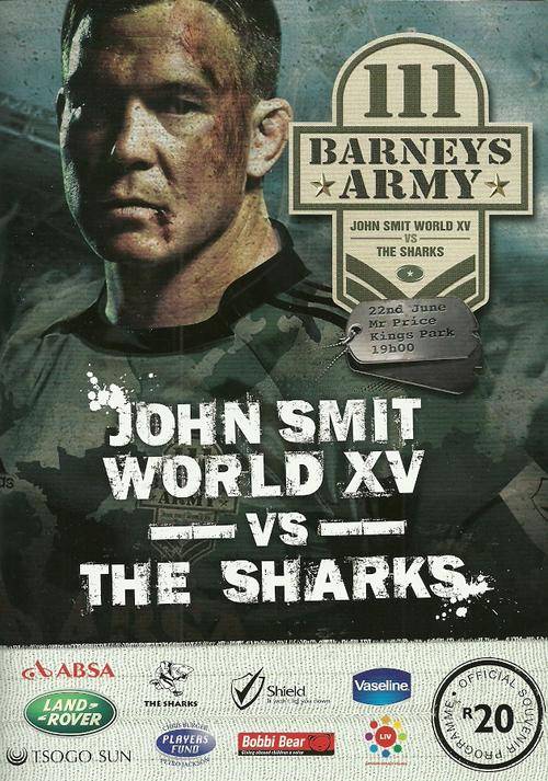 John Smit World XV v Sharks 2012 Match Programme