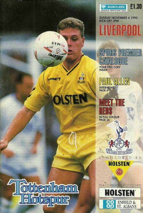 Tottenham Hotspur v Liverpool 1990/91 Division 1 League Match Programme