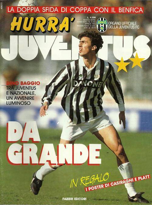 Juventus v PSG ( France ) 1992/93 UEFA Cup Semi Final 1st Leg Match Programme