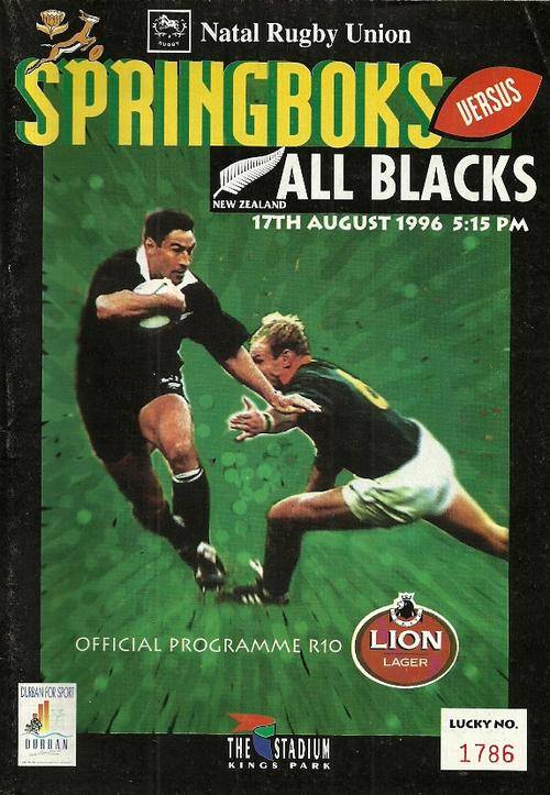 South Africa v New Zealand 1996 1st Test Match Programme