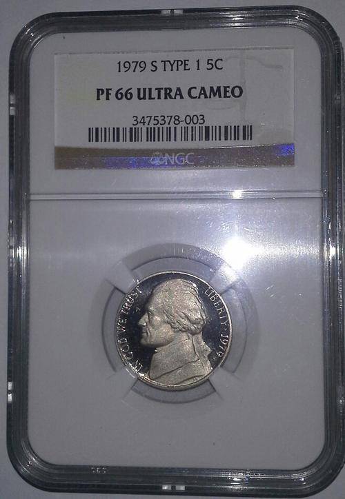 1979-S  Jefferson Nickel Type 1 Coin NGC Graded PF66 Ultra Cameo