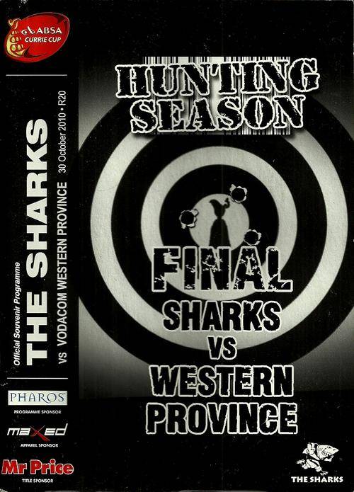 Sharks v Western Province 2010 Currie Cup Final Match Programme