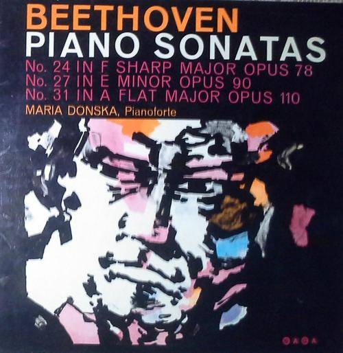 BEETHOVEN PIANO SONATAS - MARIA DONSKA, Pianoforte LP Vinyl Record