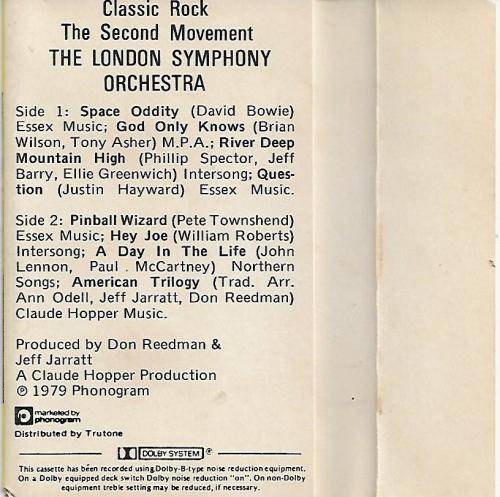 Classic Rock - The Second Movement Cassette Tape