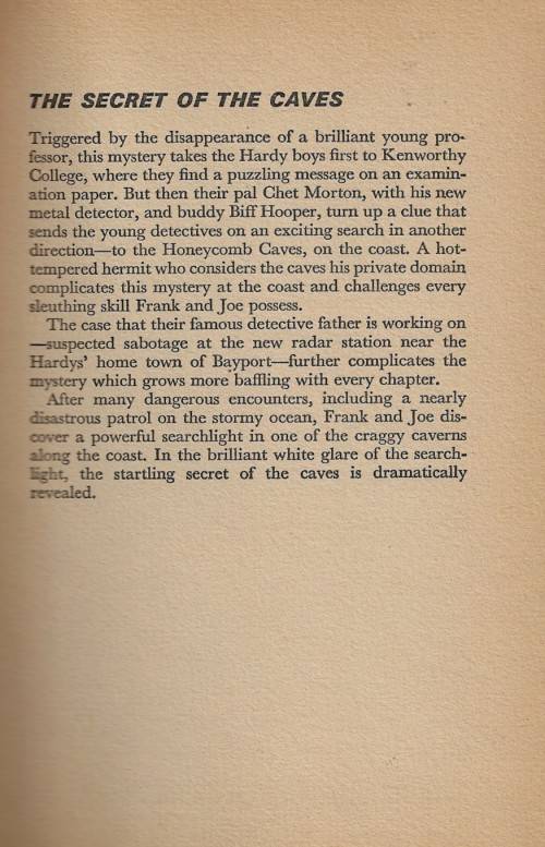 THE HARDY BOYS Issue # 13 : The Secret of the Caves by Franklin W. Dixon ( Hard Cover )