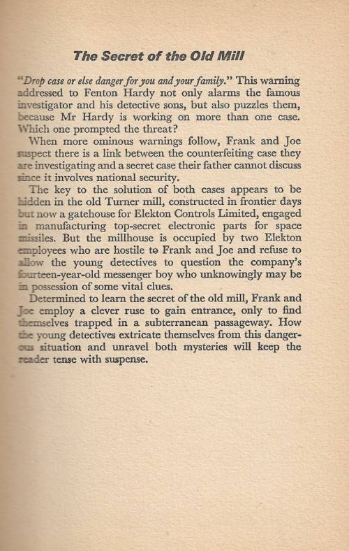 THE HARDY BOYS Issue # 16 : The Secret of the Old Mill by Franklin W. Dixon ( Hard Cover )