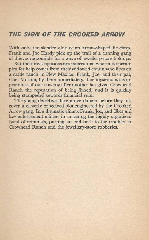THE HARDY BOYS Issue # 19 : The Sign of the Crooked Arrow by Franklin W. Dixon ( Hard Cover )