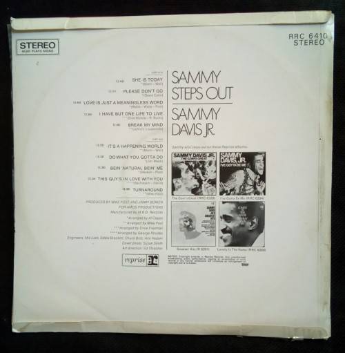 Sammy Davis Jr. - Sammy Steps Out LP Vinyl Record