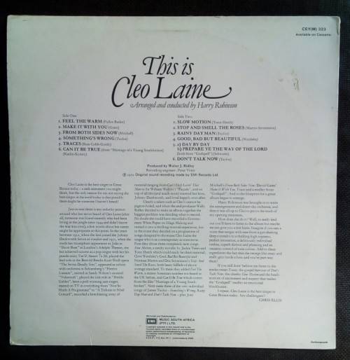 Cleo Laine - This is Cleo Laine LP Vinyl Record
