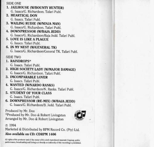 Gregory Isaacs & Friends - Dance Hall Don Cassette Tape