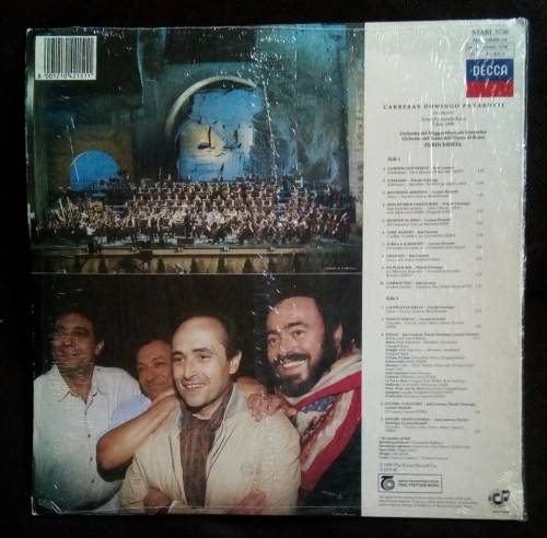 Jose Carreras, Placido Domingo, Luciano Pavarotti - in Concert LP Vinyl Record