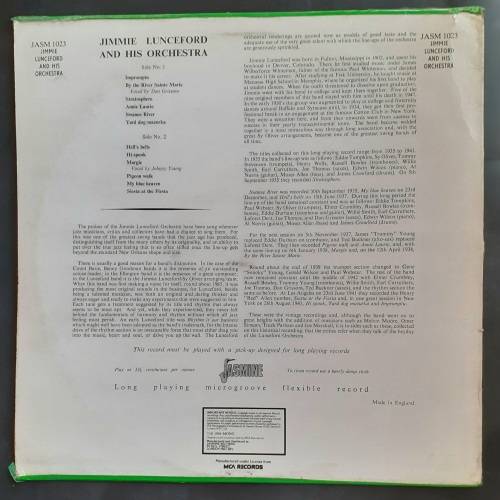 Jimmy Lunceford and His Orchestra LP Vinyl Record - UK Pressing