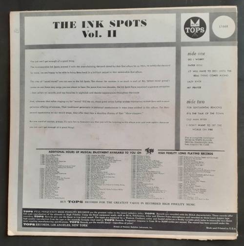 The Ink Spots - Volume 2 LP Vinyl Record - USA Pressing