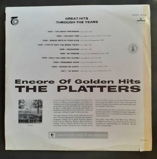 The Platters - Encore of Golden Hits LP Vinyl Record