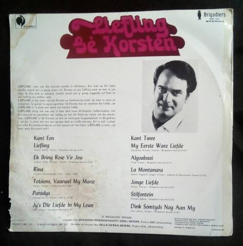 Ge Korsten - Liefling LP Vinyl Record