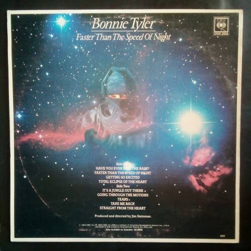 Bonnie Tyler - Faster Than The Speed Of Night LP Vinyl Record