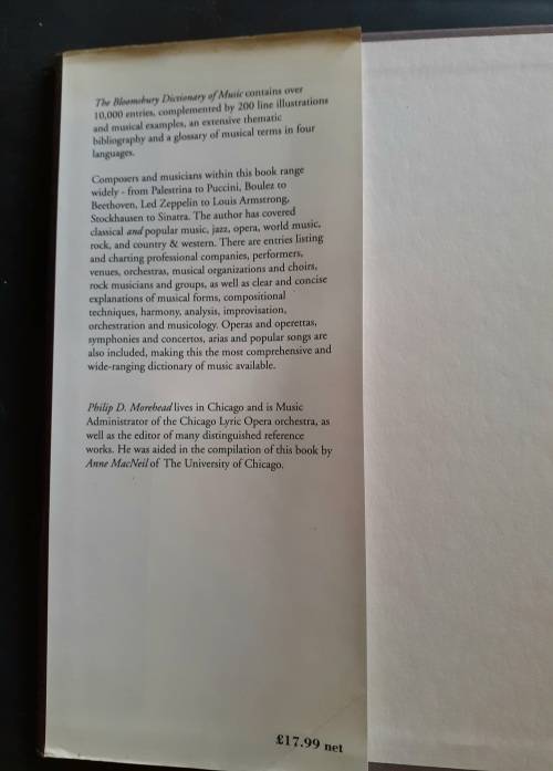 Bloomsbury Dictionary of Music - From Dvorak to Dylan, Machaut to Motown by Philip D. Morehead